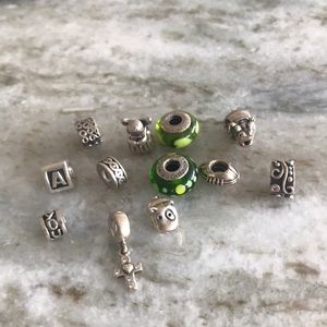 Lot of 12 100% Authentic Pandora Beads and Clips!!